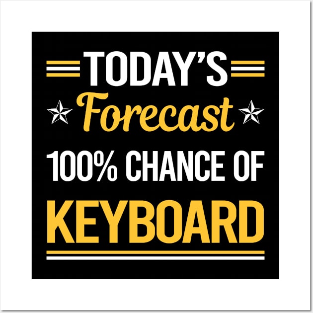 Today Forecast Keyboard Keyboards Wall Art by symptomovertake